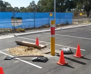 Disabled Parking Shared Area Bollard Installs